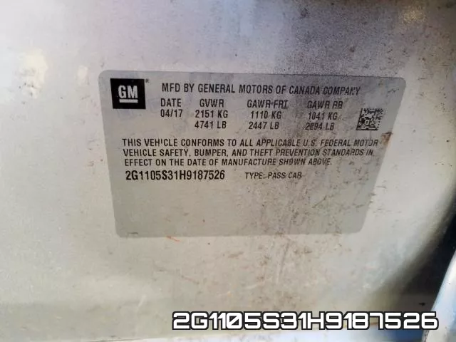 2G1105S31H9187526 фото 2