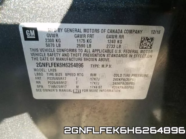 2GNFLFEK6H6264896 фото 2