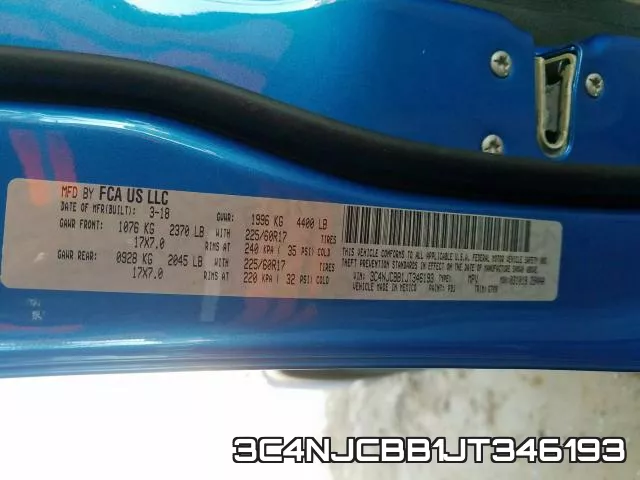 3C4NJCBB1JT346193 фото 2