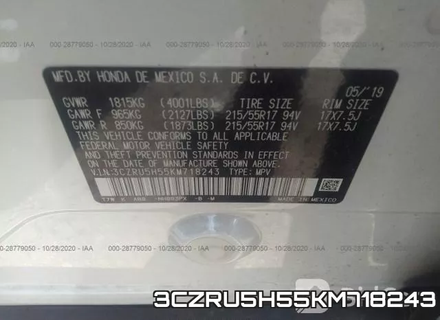 3CZRU5H55KM718243 фото 10