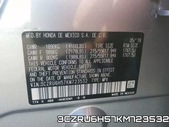 3CZRU6H57KM723532 фото 2