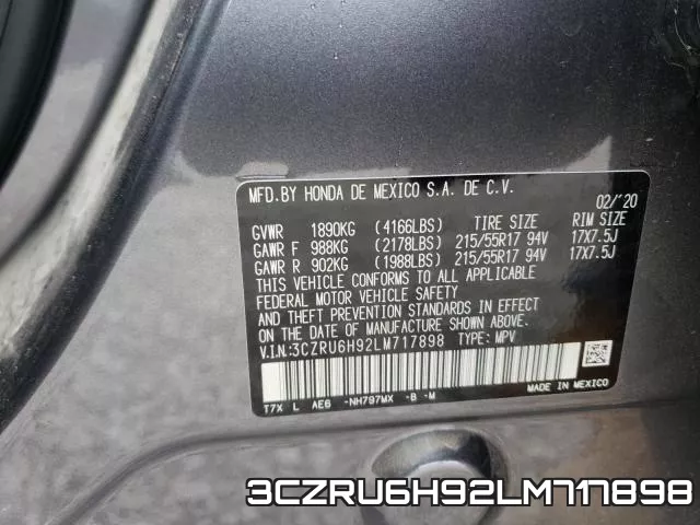 3CZRU6H92LM717898 фото 2