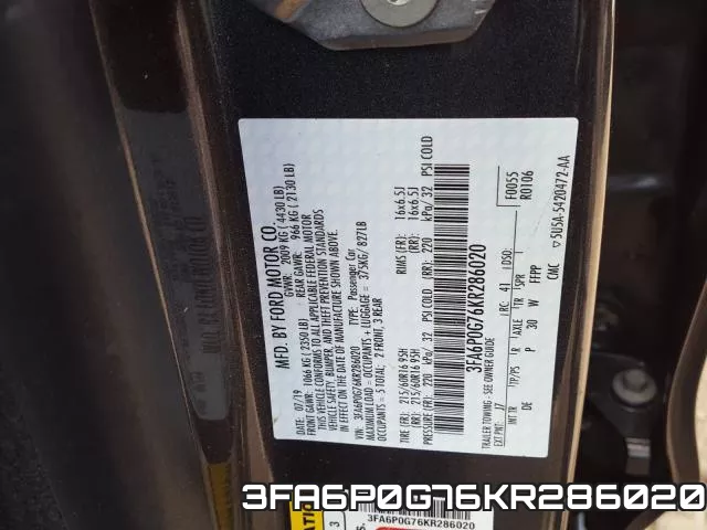 3FA6P0G76KR286020 фото 2