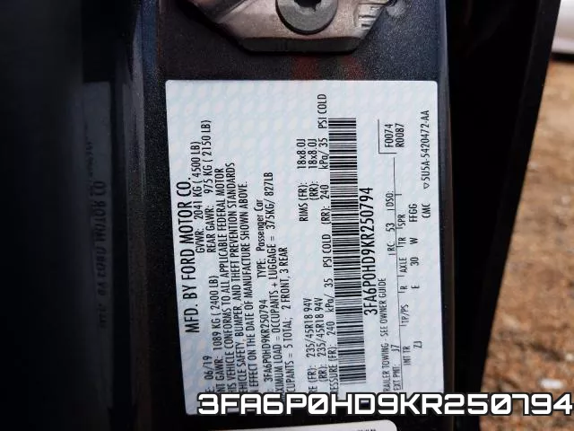 3FA6P0HD9KR250794 фото 2