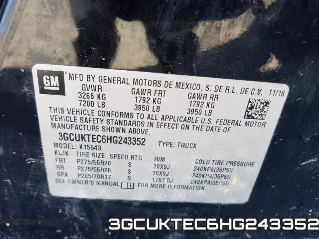 3GCUKTEC6HG243352 фото 2