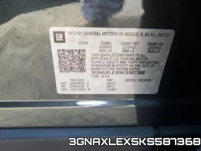 3GNAXLEX5KS587368 фото 2