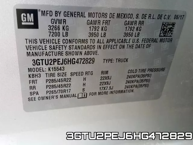 3GTU2PEJ6HG472829 фото 2