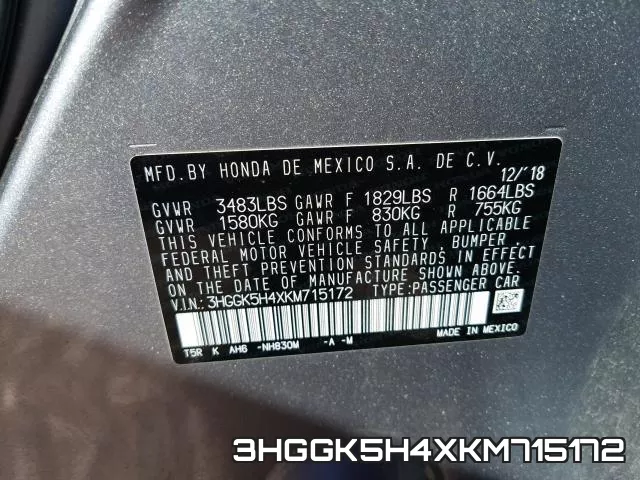 3HGGK5H4XKM715172 фото 2