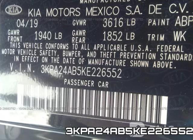 3KPA24AB5KE226552 фото 10