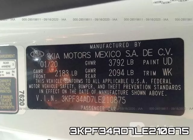 3KPF34AD7LE210875 фото 10