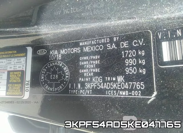 3KPF54AD5KE047765 фото 10
