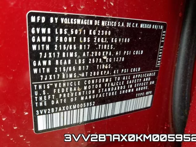 3VV2B7AX0KM005952 фото 2