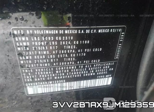 3VV2B7AX9JM129359 фото 10