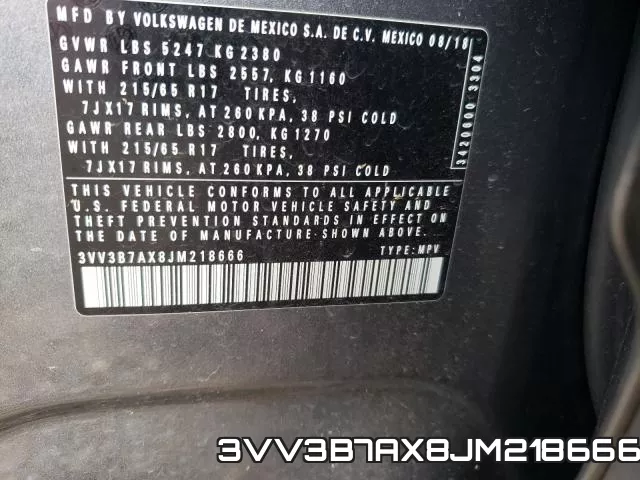3VV3B7AX8JM218666 фото 2
