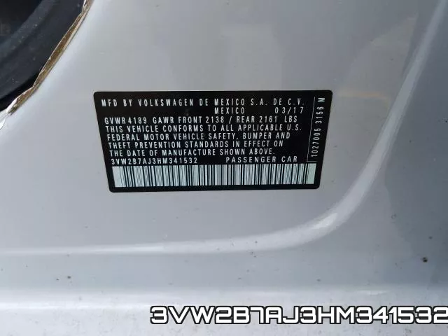 3VW2B7AJ3HM341532 фото 2