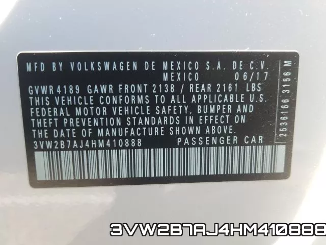 3VW2B7AJ4HM410888 фото 2