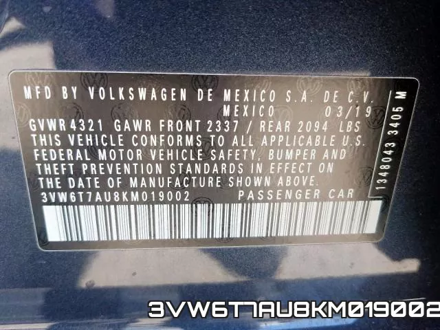3VW6T7AU8KM019002 фото 2