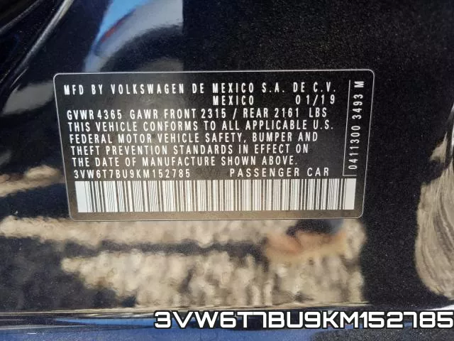 3VW6T7BU9KM152785 фото 2