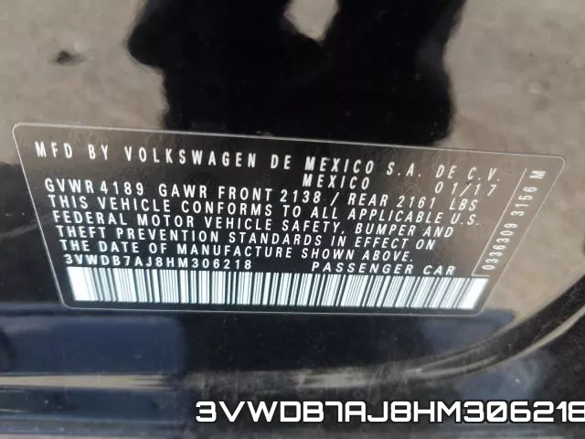 3VWDB7AJ8HM306218 фото 2