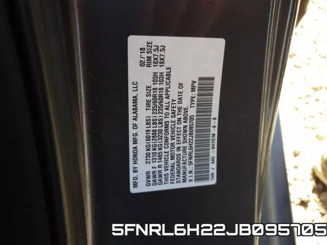 5FNRL6H22JB095705 фото 2