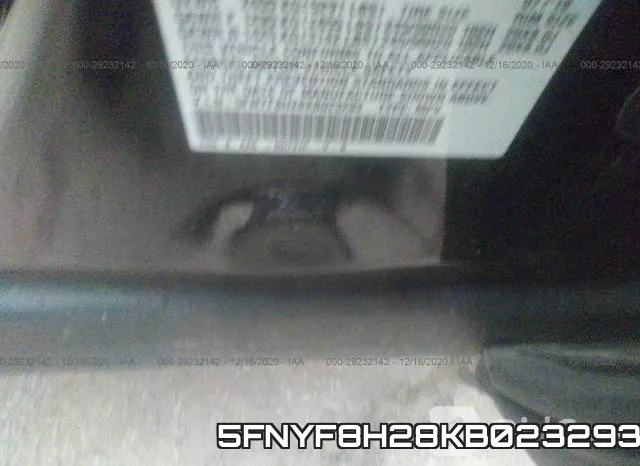 5FNYF8H28KB023293 фото 10