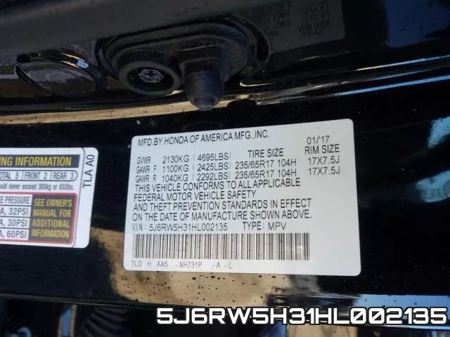 5J6RW5H31HL002135 фото 2