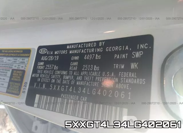 5XXGT4L34LG402061 фото 10