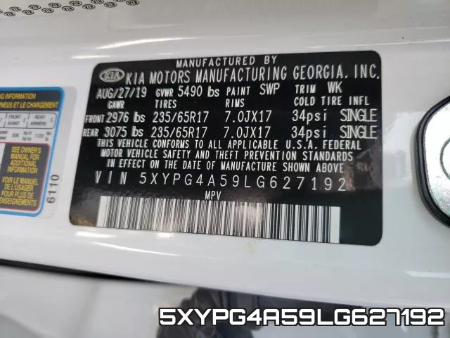5XYPG4A59LG627192 фото 2