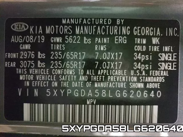 5XYPGDA58LG620640 фото 2