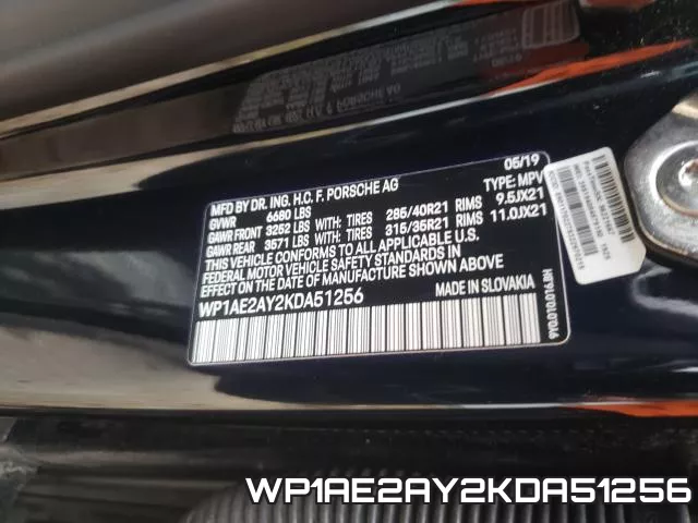 WP1AE2AY2KDA51256 фото 2