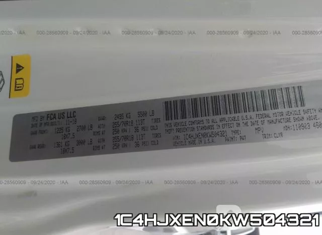 1C4HJXEN0KW504321 фото 10