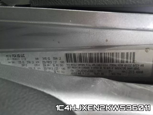 1C4HJXEN2KW536011 фото 2