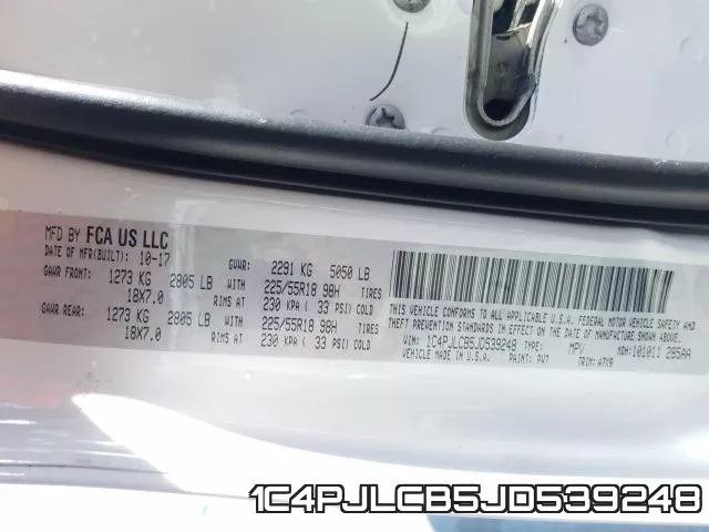 1C4PJLCB5JD539248 фото 2