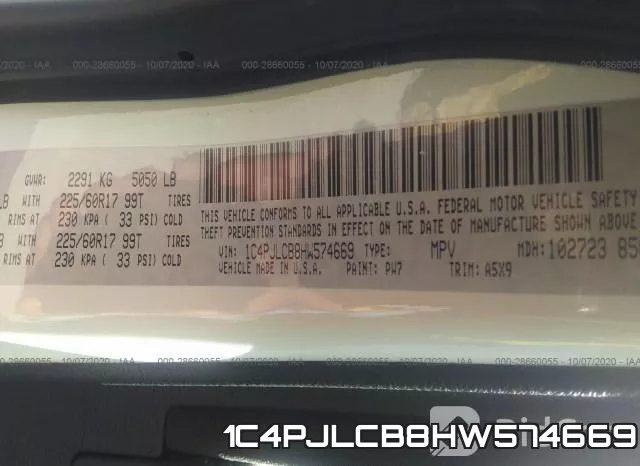 1C4PJLCB8HW574669 фото 10