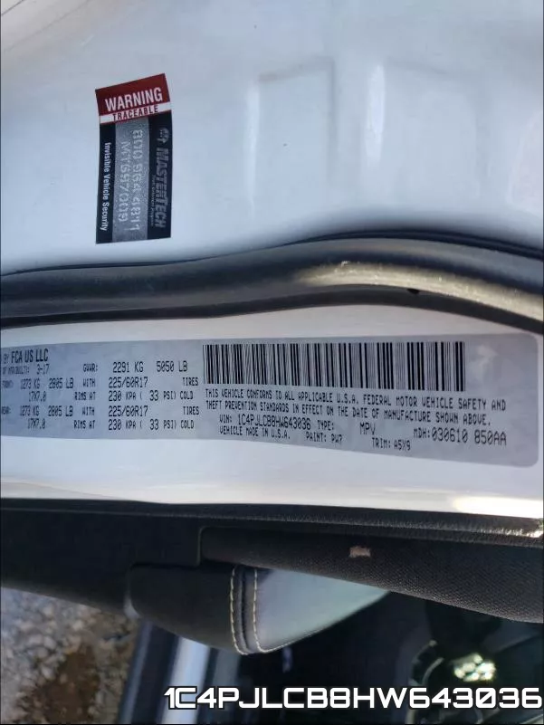 1C4PJLCB8HW643036 фото 2
