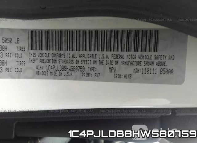 1C4PJLDB8HW580759 фото 10