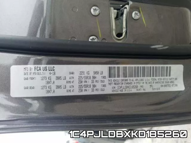 1C4PJLDBXKD185260 фото 2