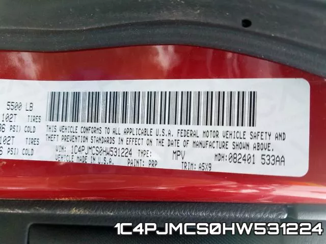 1C4PJMCS0HW531224 фото 2