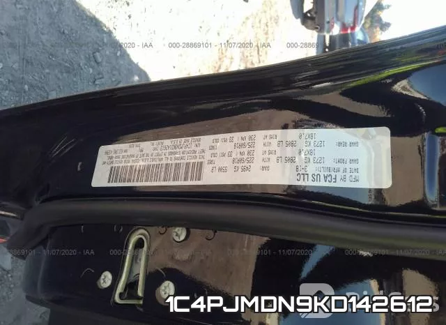 1C4PJMDN9KD142612 фото 10