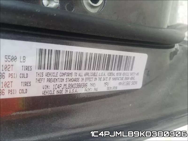 1C4PJMLB9KD380306 фото 2