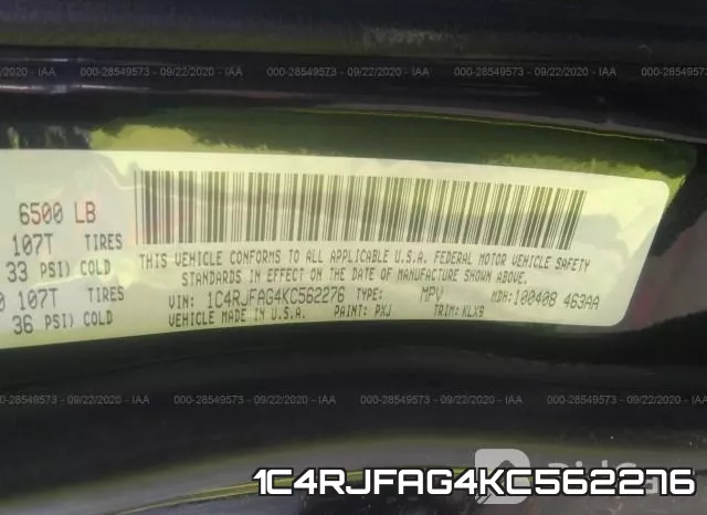 1C4RJFAG4KC562276 фото 10