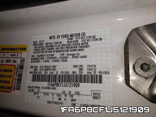 1FA6P8CF1J5121909 фото 2