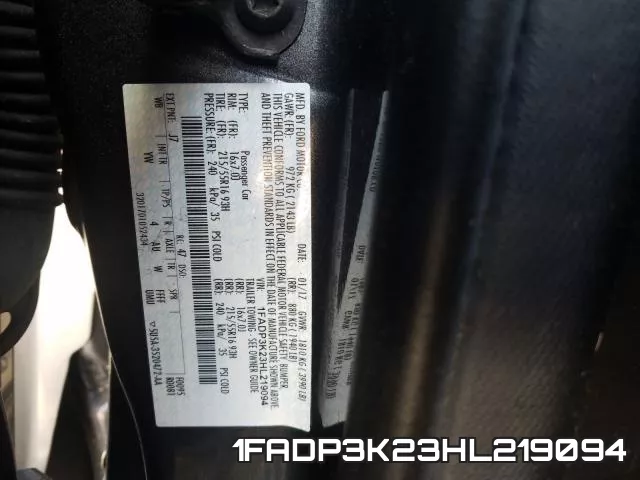 1FADP3K23HL219094 фото 2