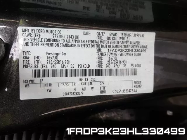 1FADP3K23HL330499 фото 2