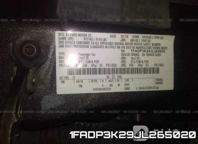 1FADP3K29JL265020 фото 10