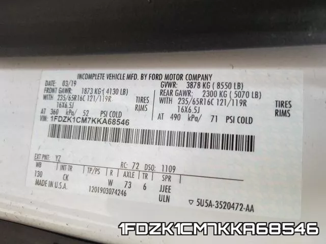 1FDZK1CM7KKA68546 фото 2