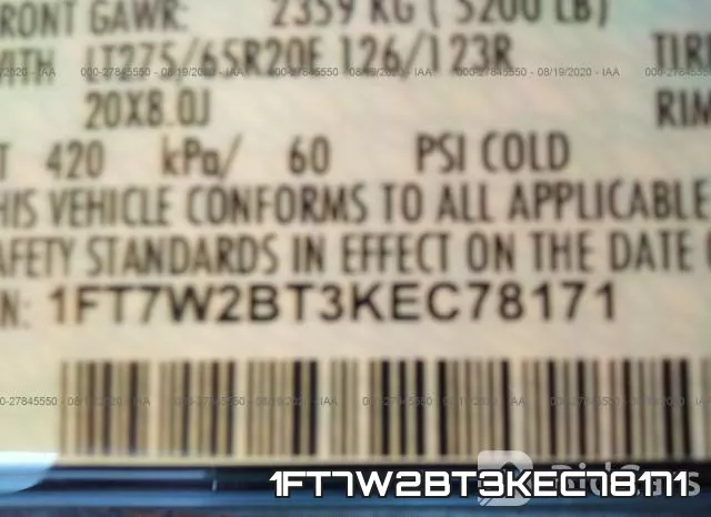 1FT7W2BT3KEC78171 фото 10