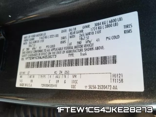 1FTEW1C54JKE28273 фото 2