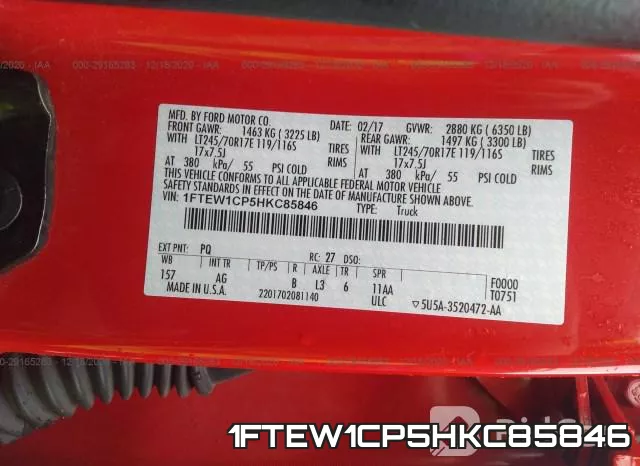 1FTEW1CP5HKC85846 фото 10