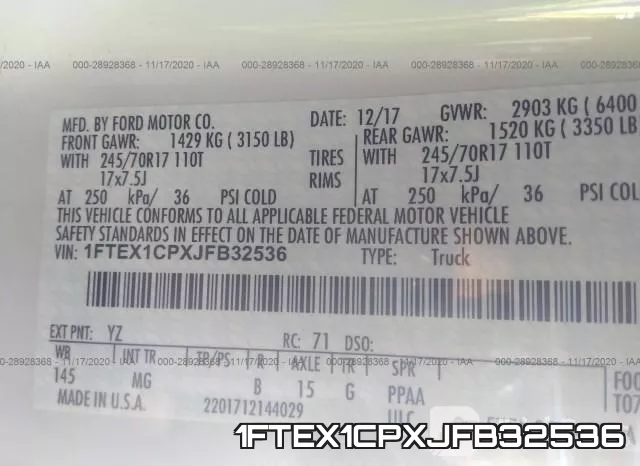 1FTEX1CPXJFB32536 фото 9